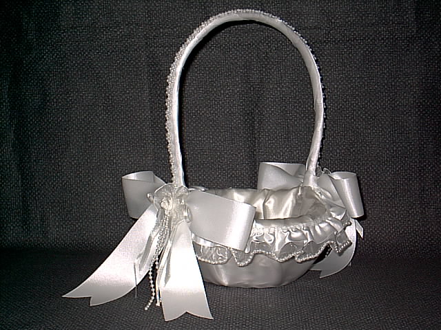 Item 204 Chirvoni Collection Flower Girl Basket satin