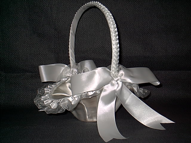 Item 205 Chirvoni Collection Flower Girl Basket satin