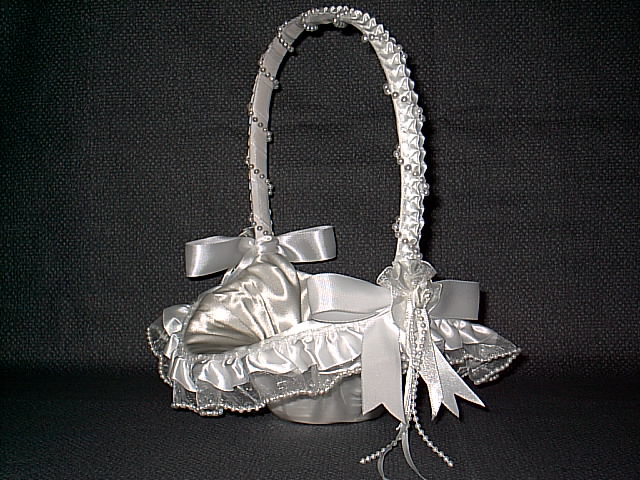 Item 207 Chirvoni Collection Flower Girl Basket satin