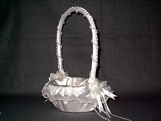 Item 208 Chirvoni Collection Flower Girl Basket satin