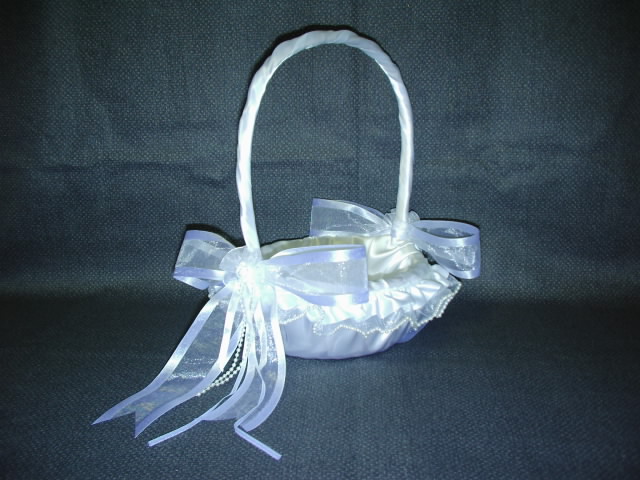 Item 210 Chirvoni Collection Flower Girl Basket satin