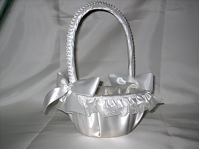 Item 203 Chirvoni Collection Flower Girl Basket satin
