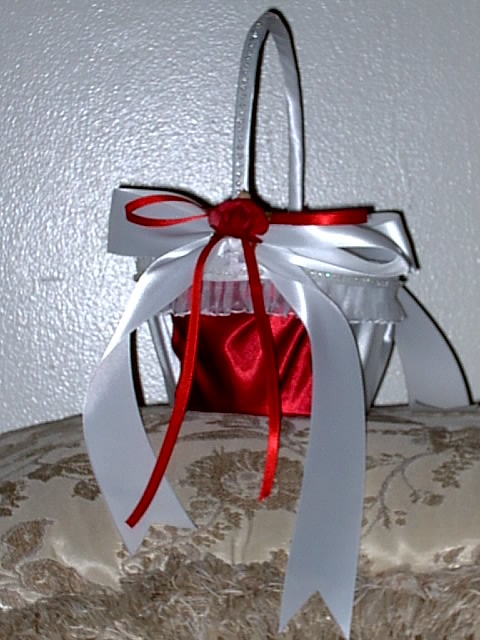 Item 202 Flower Girl Basket satin